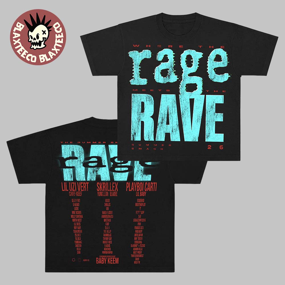 Summer Smash 2026 Festival Merch Lineup Rage Meets The Rave T-Shirt