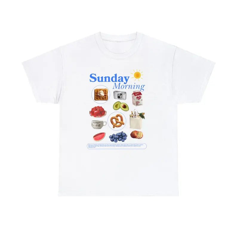 Sunday Morning Shirt Shirt Breakfast Club Y2k Shirt Shirt T-Shirts