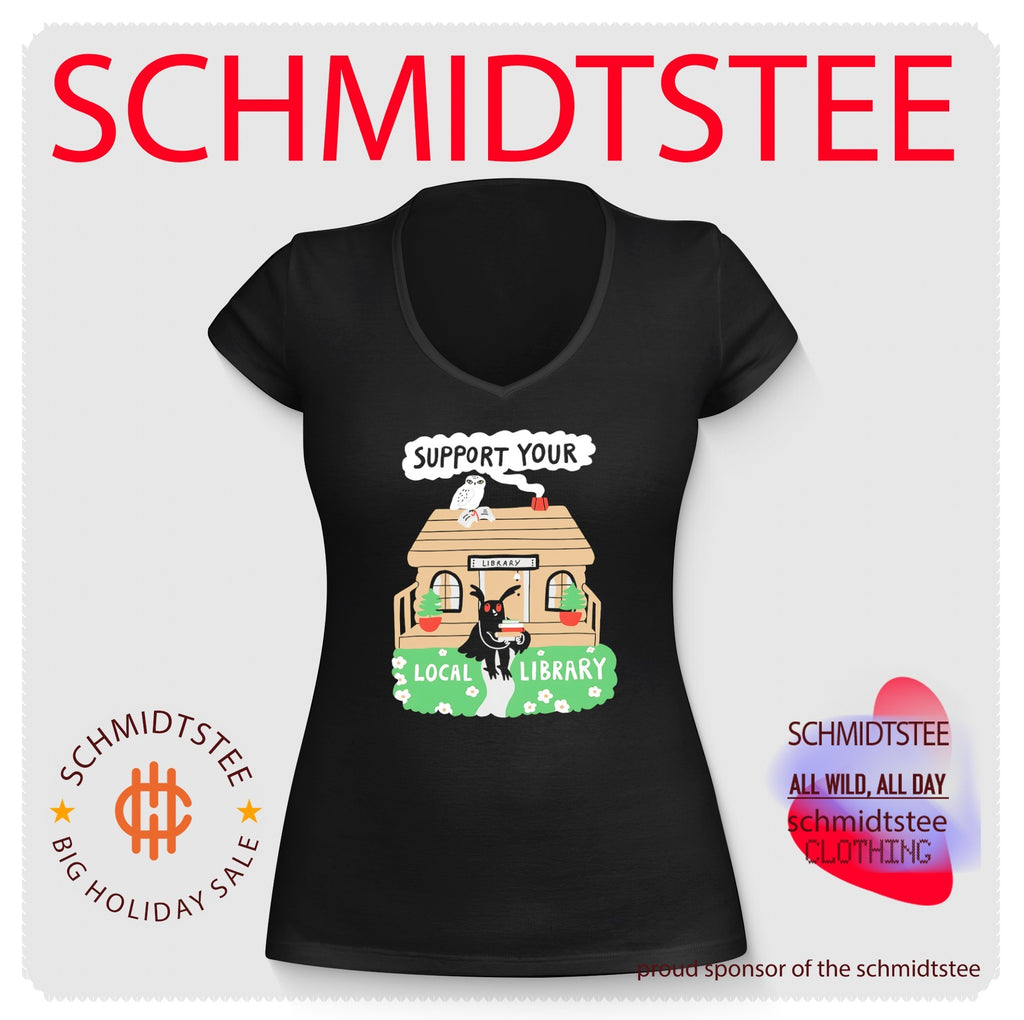 Support your local library graphic shirt