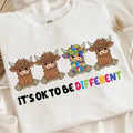 'S Ok Be Different Different Cow 100% Cotton T-Shirts