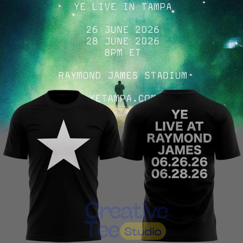 Tampa 2026 Ye Live Concert Tour Raymondames Stadium T-Shirt