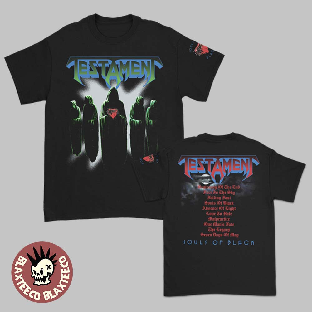 Testament Souls Of Black Collection Album Cover And Tracklist T-Shirt