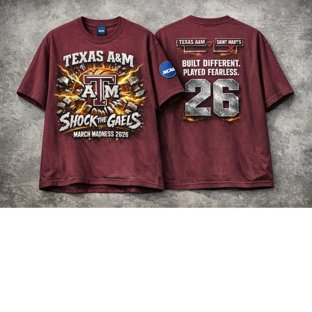 Texas A&amp;M Aggies Shock Wave 2026 March Madness Upset T-Shirt NCAA Official Style