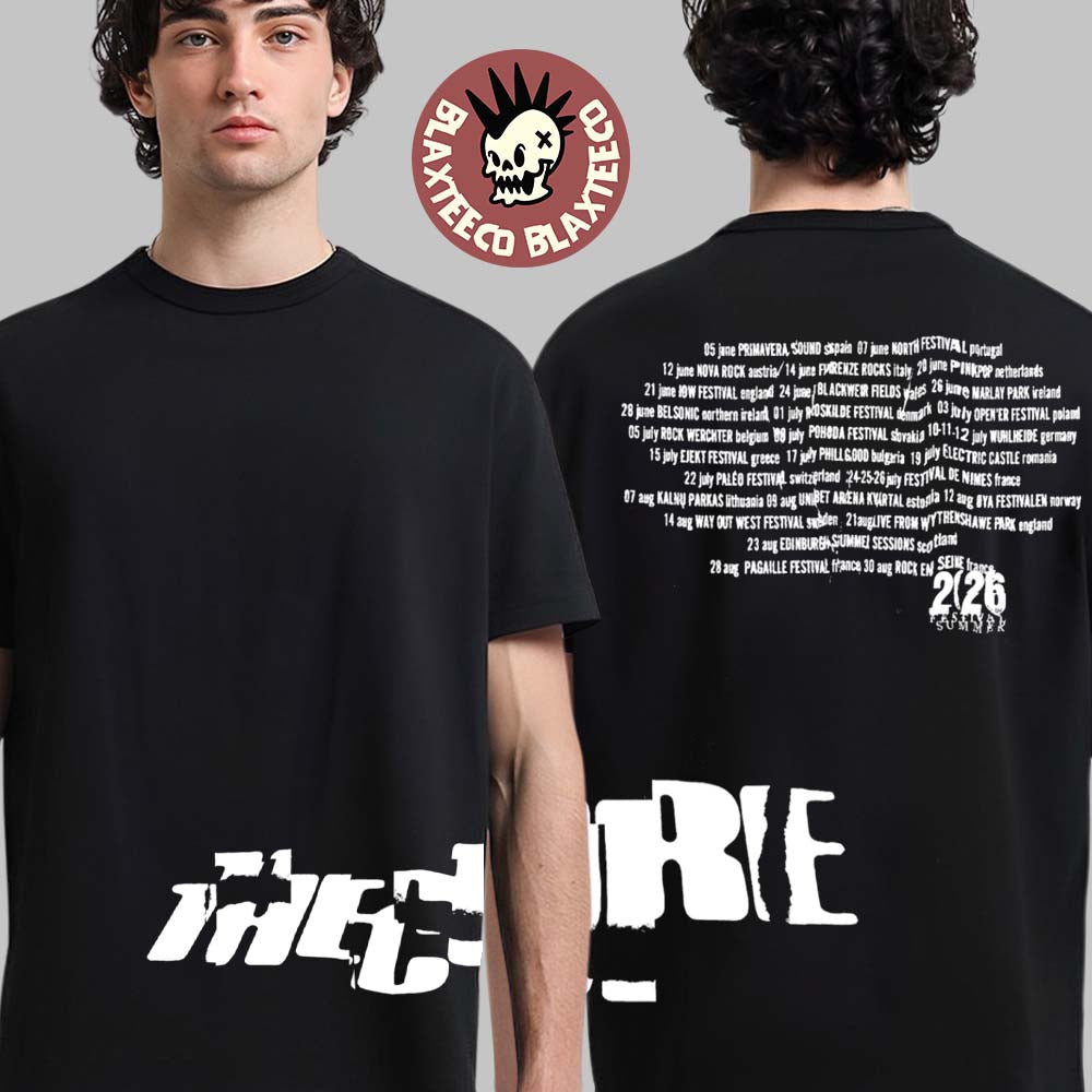 The Cure Festival Summer 2026 Merch Big Logo With Dates T-Shirt