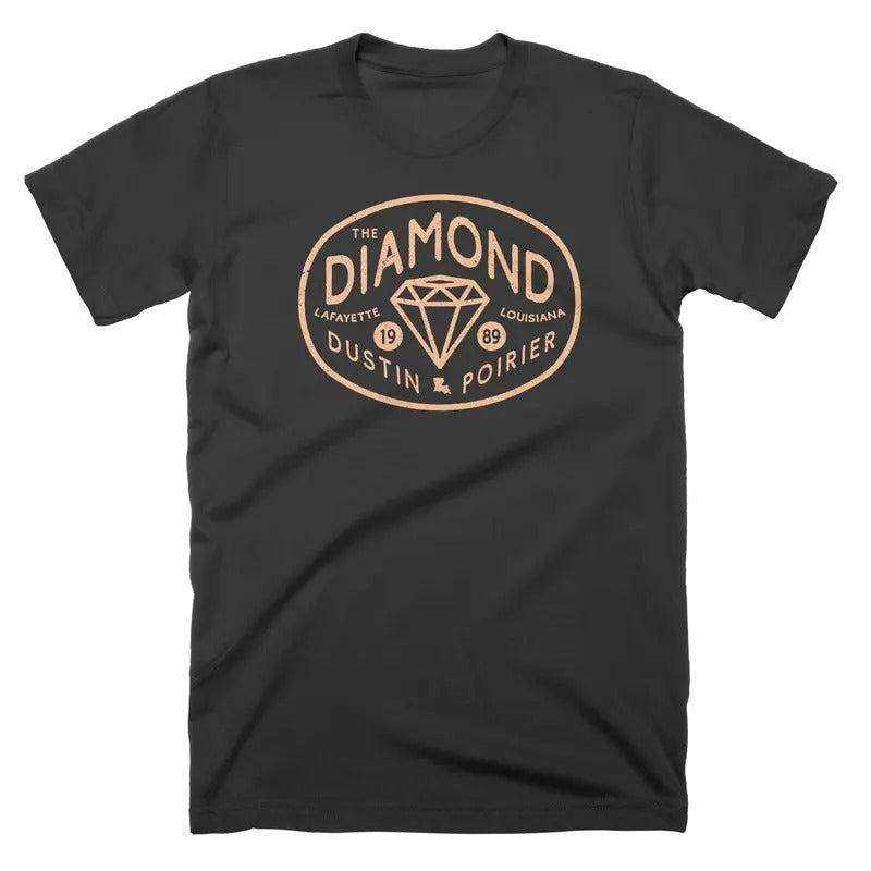 Diamond Wordmark Dustin Poirier Shirt Vintage MMA UFC Fans Cotton T-Shirts