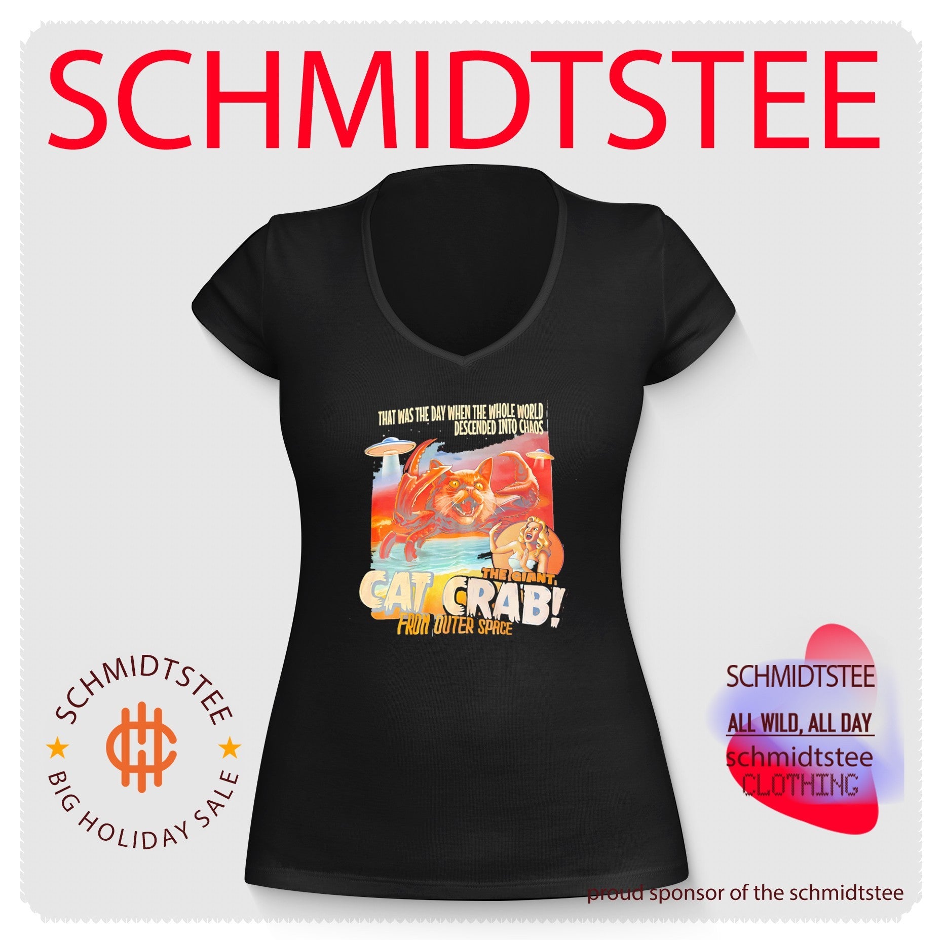 The Giant Cat Crab from Outer Space sci-fi shirt