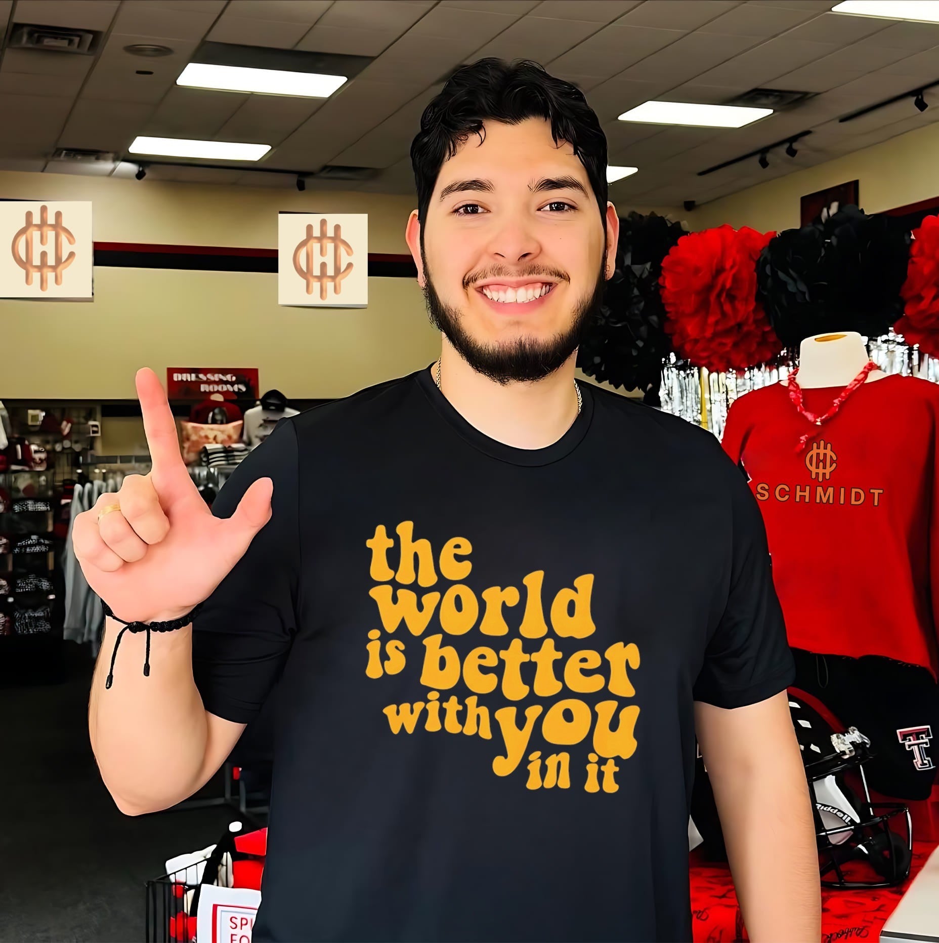 The World Is Better with You in It inspirational quote shirt