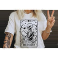 Reader Tarot Card Shirt Skeleton Booktrovert Shirt Dark Romance Shirts Acotar Throne Glass Book T-Shirts