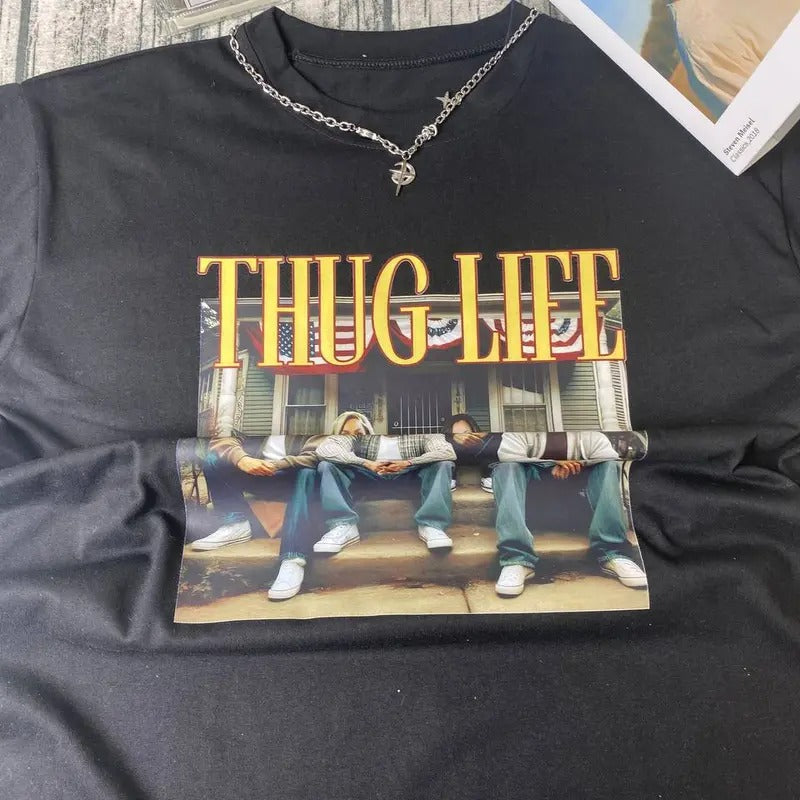 Thug Life Kamala Harris Shirt Vote Harris Support Kamala Harris Madam President Democratic Shirt Election T-Shirts