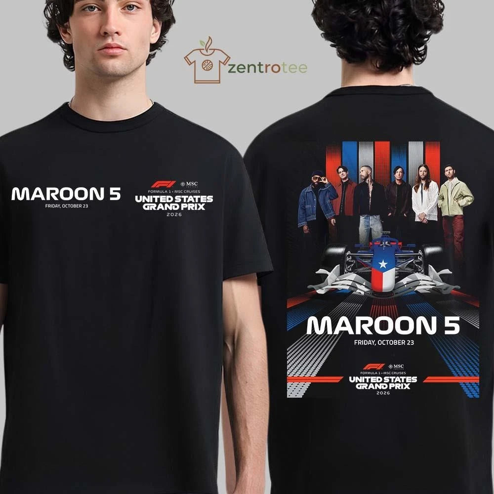 Top Maroon 5 Live At F1 United States Grand Prix 2026 On October 23 2026 tee