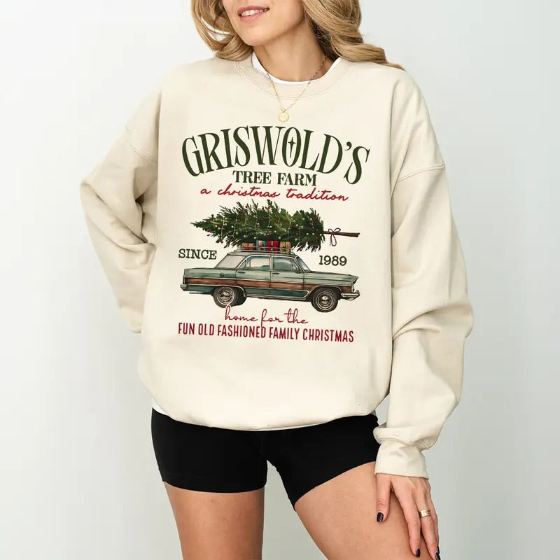 Tree Farm Since 1989 Family Vacation Xmas Shirt Tree Tree Farm Cute Shirt Movie Winter T-Shirts
