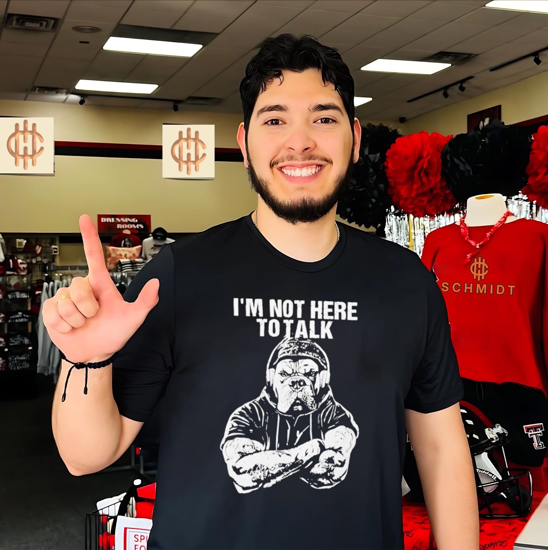Trevor Rogers Bulldog I’m Not Here To Talk Shirt