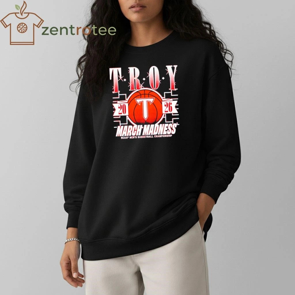 Troy Trojans 2026 March Madness NCAA Men’s basketball Championship ball shirt