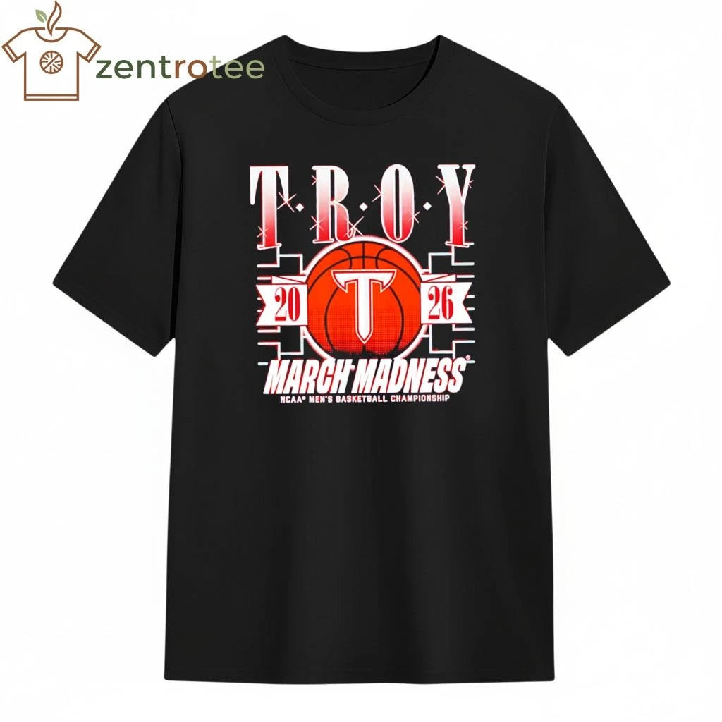 Troy Trojans 2026 March Madness NCAA Men’s basketball Championship ball shirt