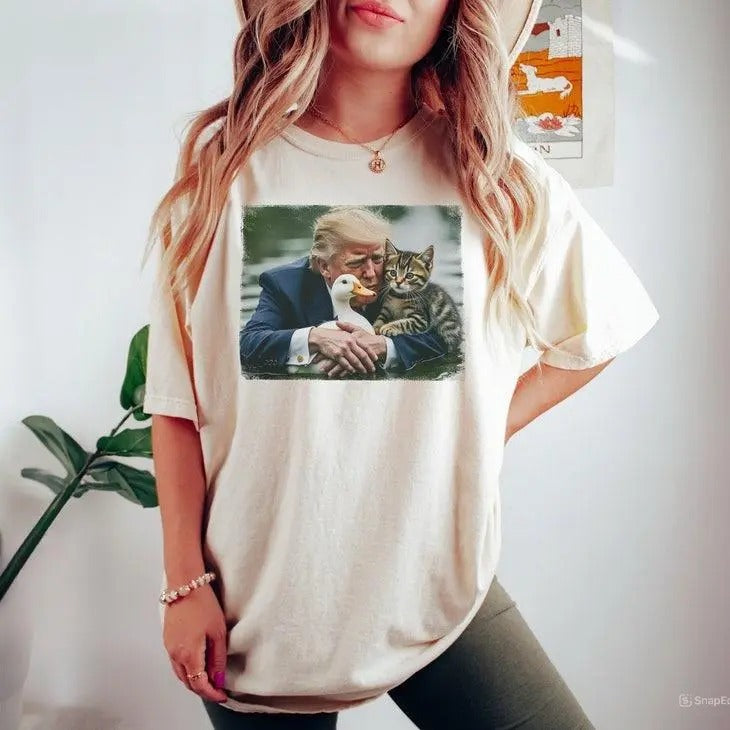 Trum 2024 Duck Kitten Cat Lady Springfield Shirt Feloon 2024 Trum Shirt Trummp Debate Shirt Trumm Fight Shirt Support Truump Shirt T-Shirts