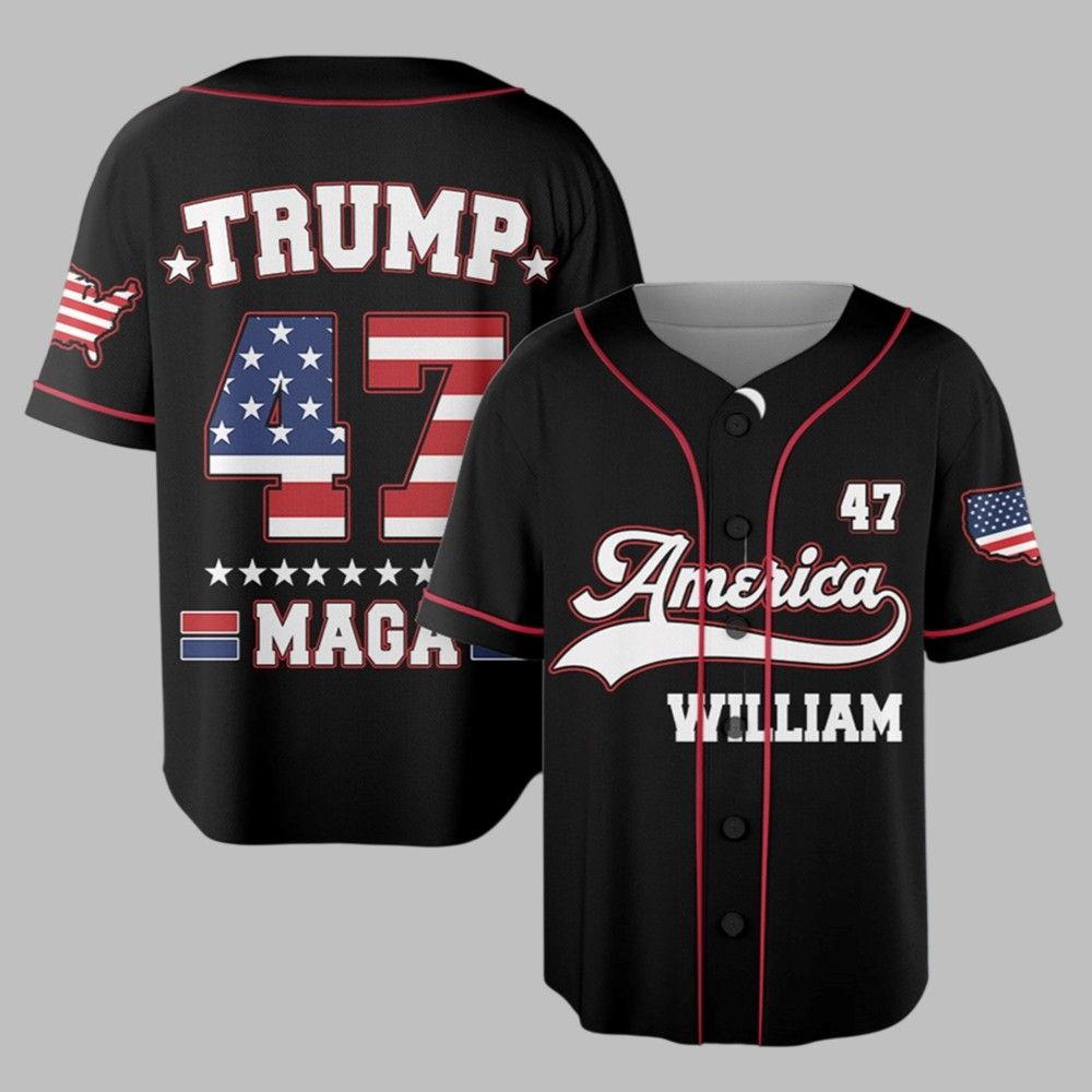 Trump 47 Maga America William Jersey - Grishko.com