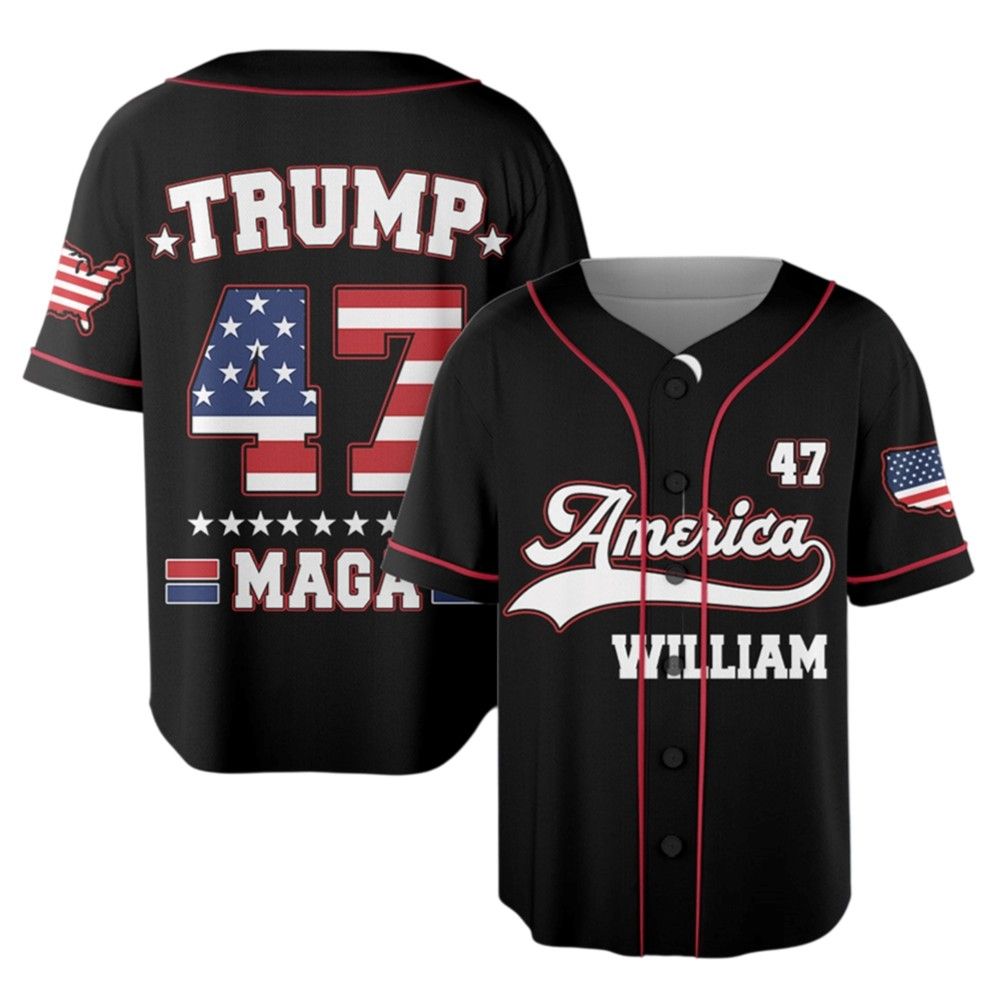 Trump 47 Maga America William Jersey - Grishko.com