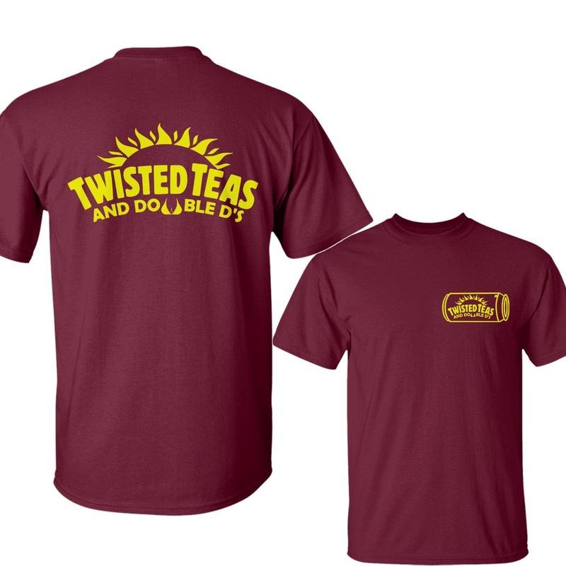 Twisted Teas Double D'S Funny Drinking & Casual Cotton Party T-Shirts