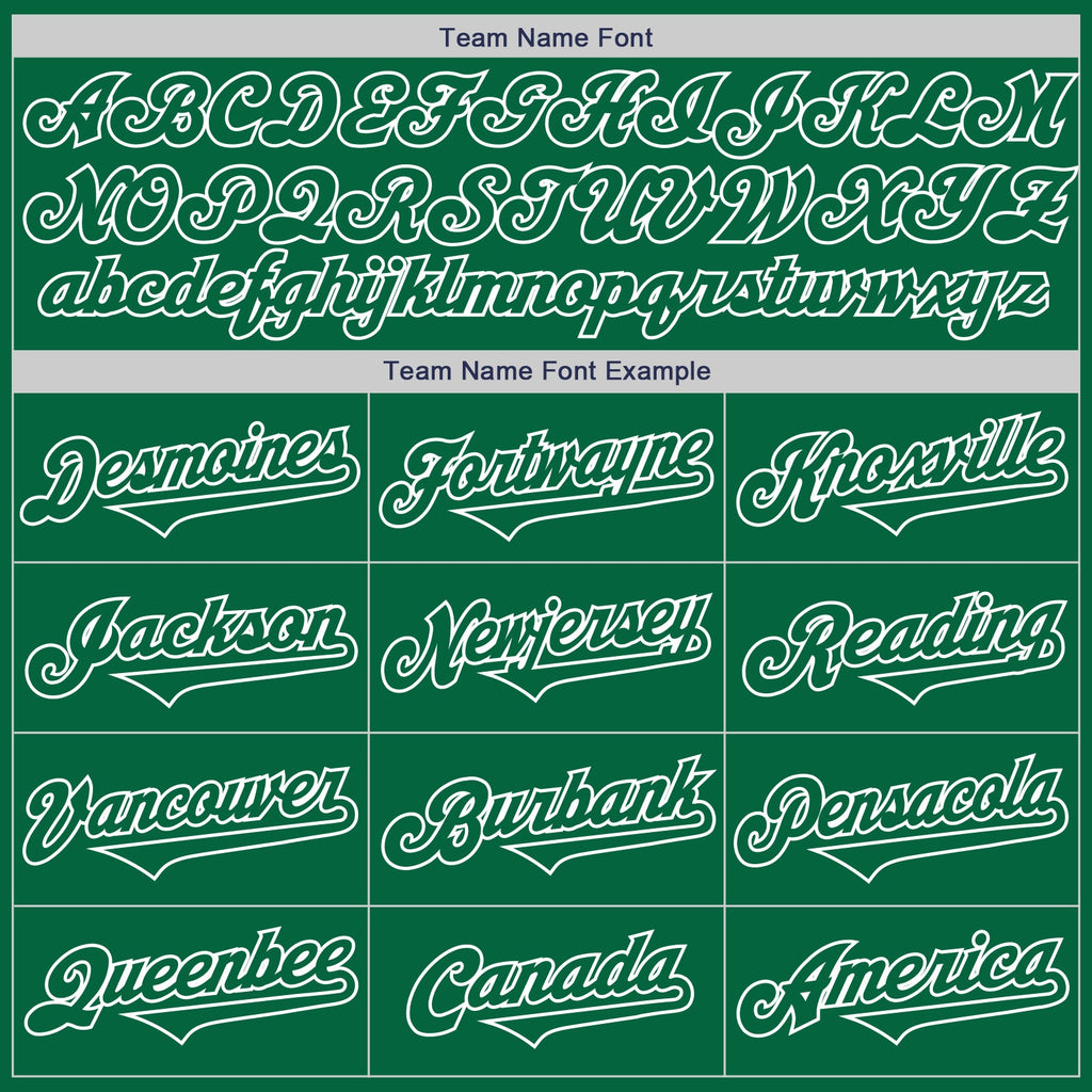 Custom Kelly Green White Authentic Two Tone Baseball Jersey