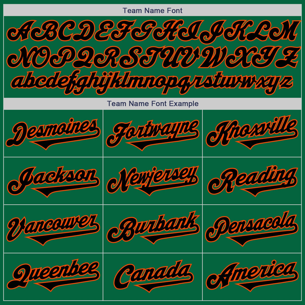 Custom Kelly Green Black-Orange Authentic Two Tone Baseball Jersey