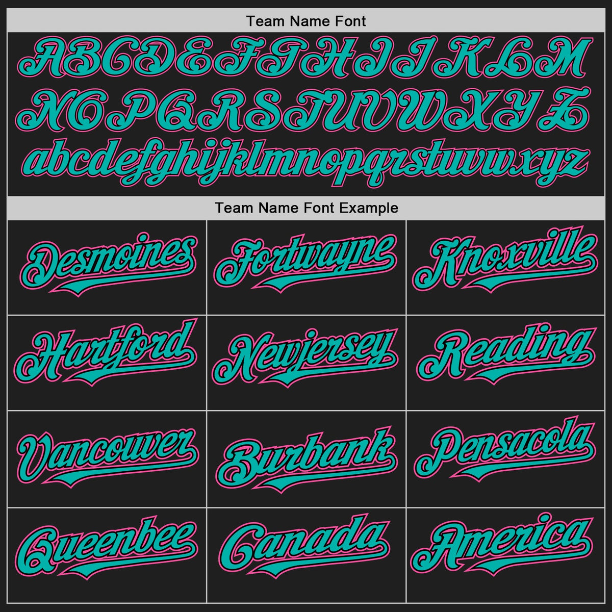 Custom Black Aqua Pinstripe Pink Authentic Two Tone Baseball Jersey