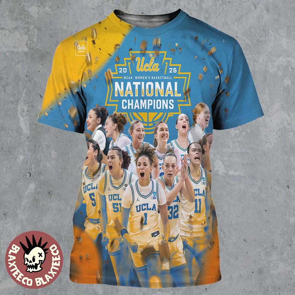 UCLA Bruins Women’s Basketball 2026 NCAA National Champions Go Bruins All Over Print Shirt