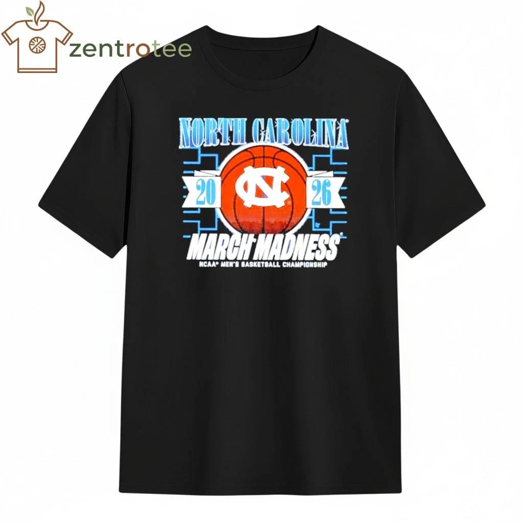 UNC Tar Heels 2026 March Madness NCAA Men’s basketball Championship ball shirt