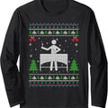 Ugly Xmas Marimba Player Ugly Funny Long Sleeve T-Shirts