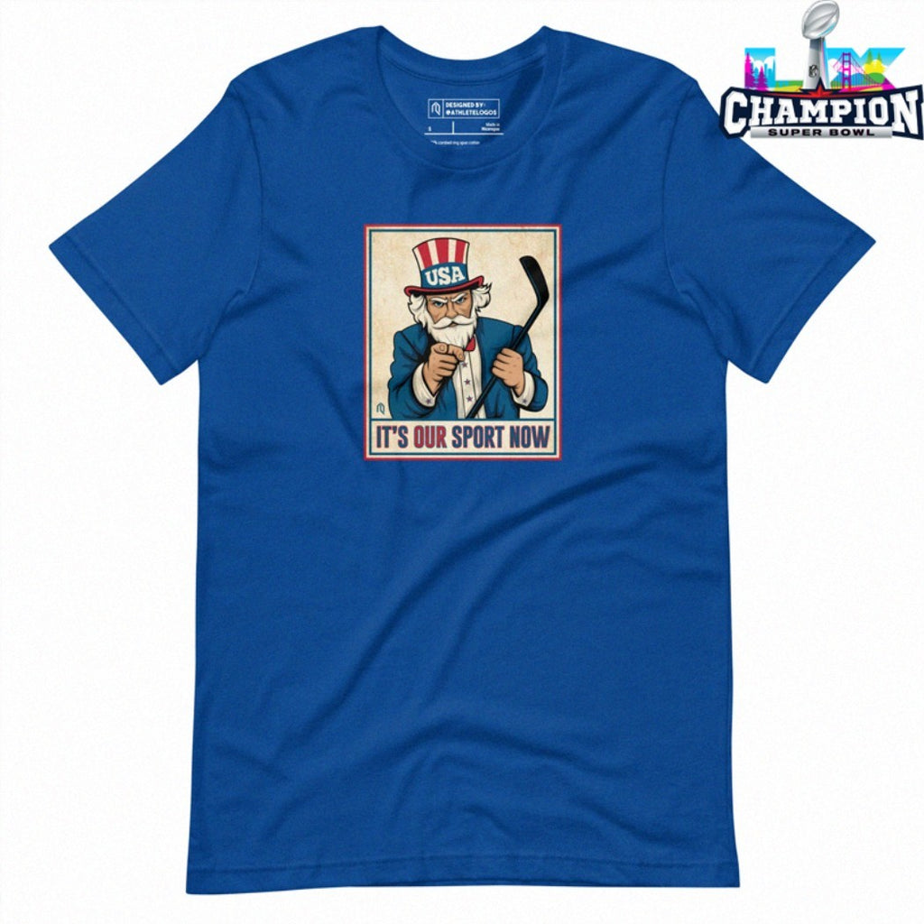 Uncle Sam USA Hockey Olympic It’s Our Sport Now T-shirts