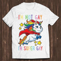 Unicorn Super Gay Pride LGBT LGBTQ Ally Rainbow Flag Meme Funny Gamer Cult Movie Music C955 T-Shirts