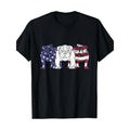 Unique English Bulldog Dog American Flag Retro Puppy Lover Made USA T-Shirts