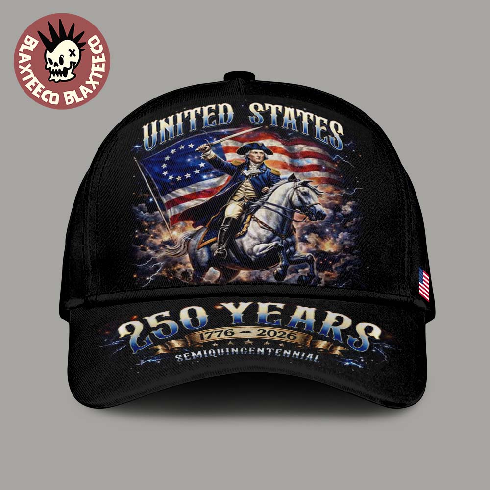 United States Of America USA 250 Anniversary 1776 2026 American Flag Semiquincentennial George Washington Cap Hat Snapback
