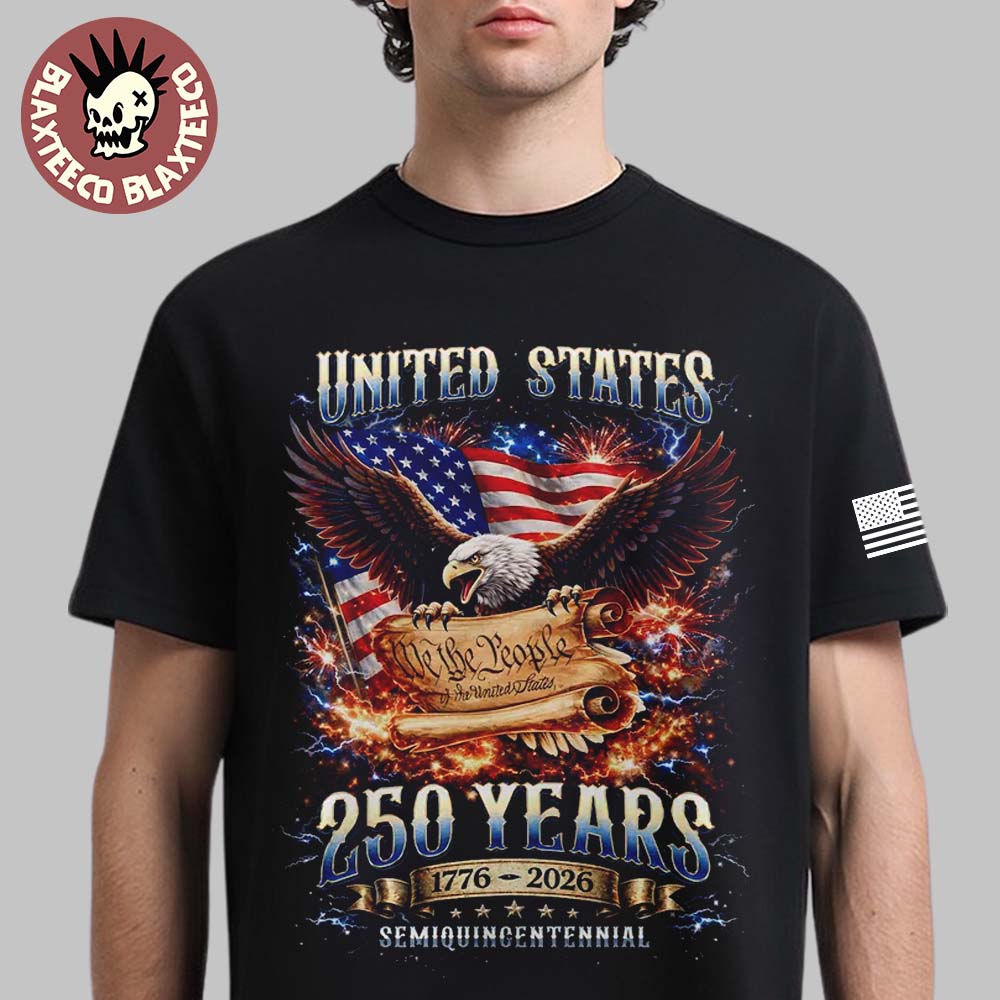 United States Of America USA 250 Anniversary 1776 2026 Eagle Semiquincentennial T-Shirt