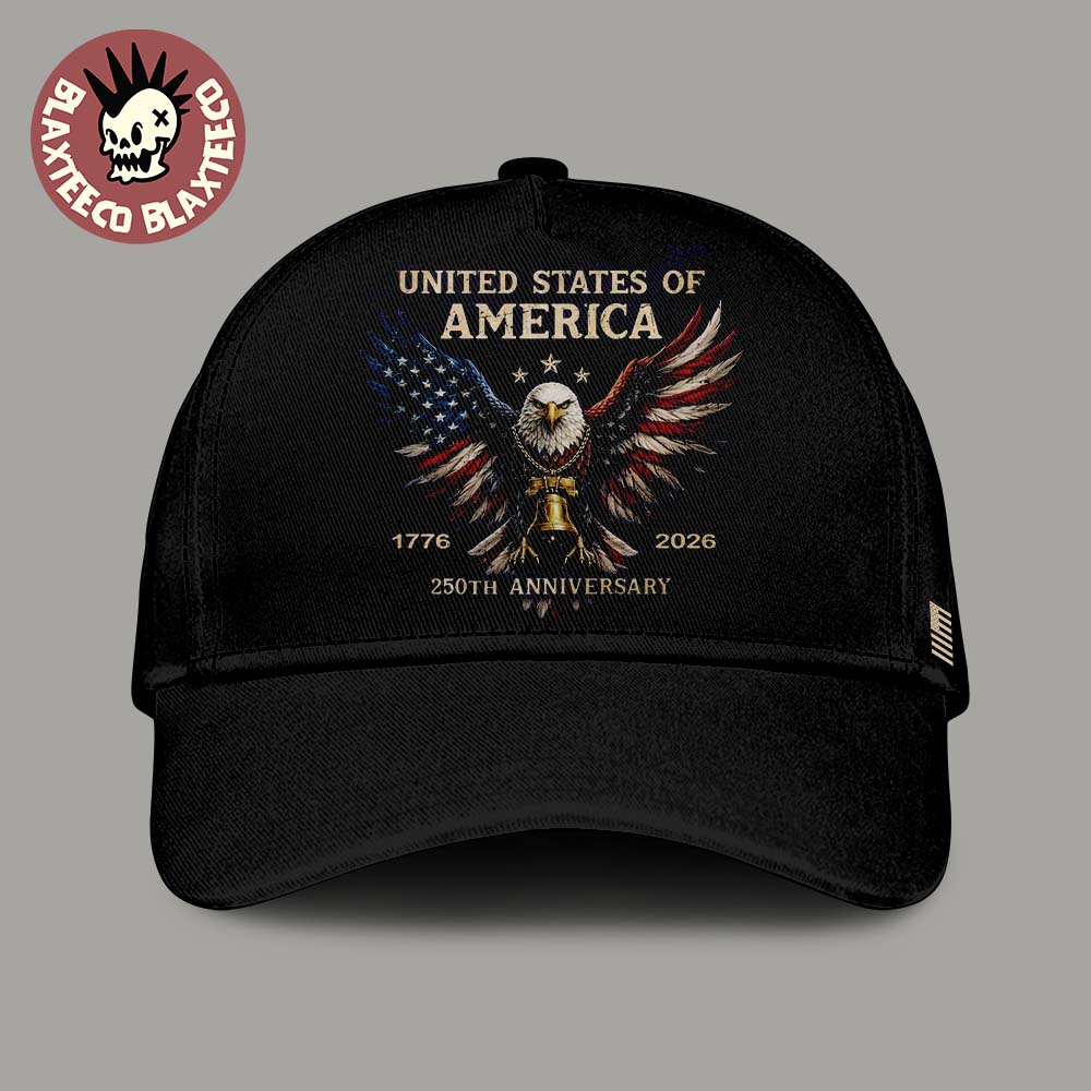 United States Of America USA 250 Anniversary 1776 2026 Eagle Wings Flag Cap Hat Snapback