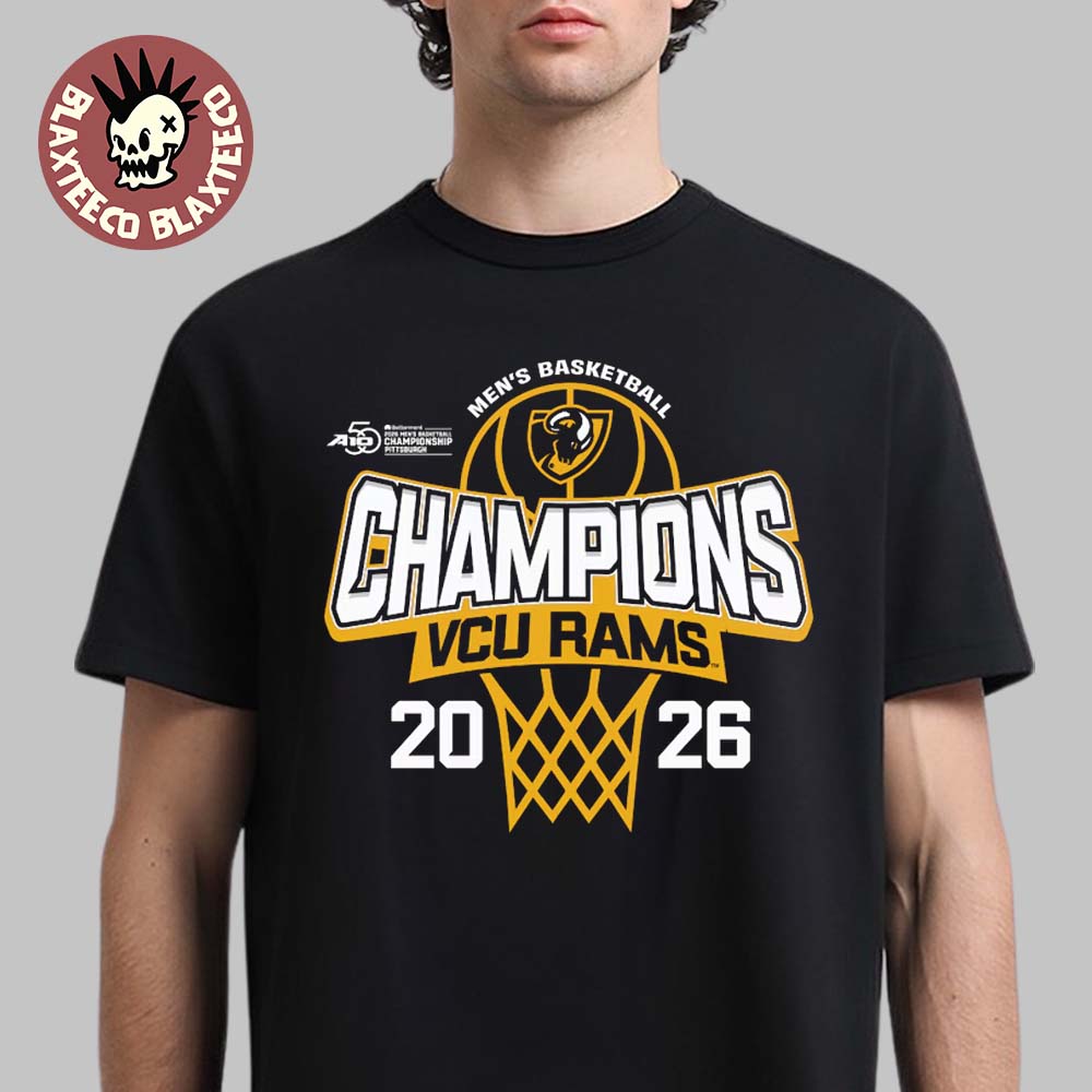 VCU Rams Men’s Basketball 2026 Atlantic 10 Tournament Champions Locker Room T-Shirt