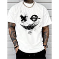 Vibrant Smiling Face Casual Short Sleeve Summer Fun Relaxed Fit Made USA T-Shirts