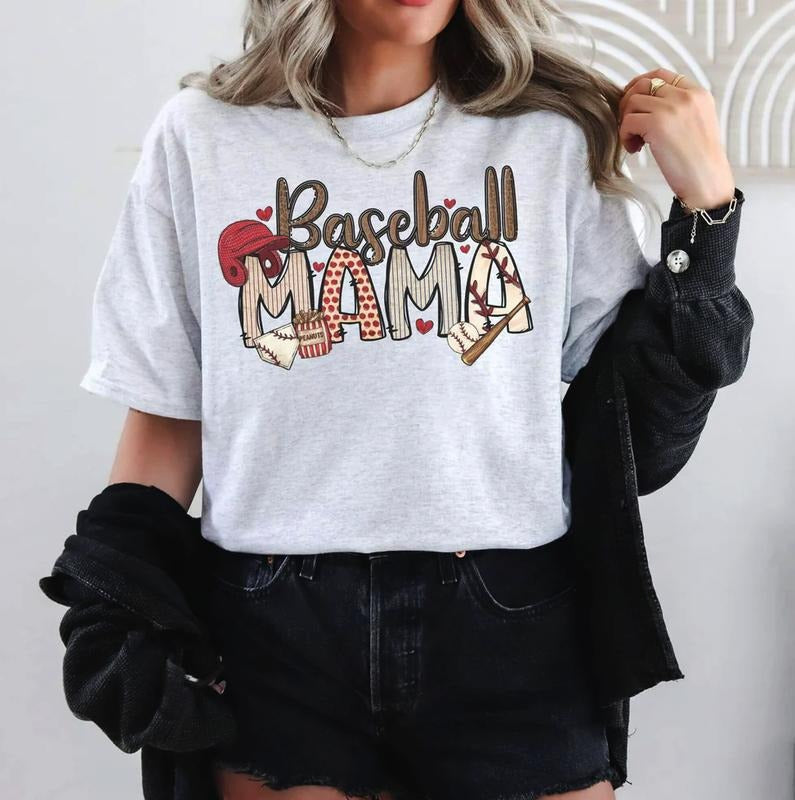 Vintage Baseball Mom Shirt Comfort Colors Day Top Womenswear Summer Casual Streetwear T-Shirts