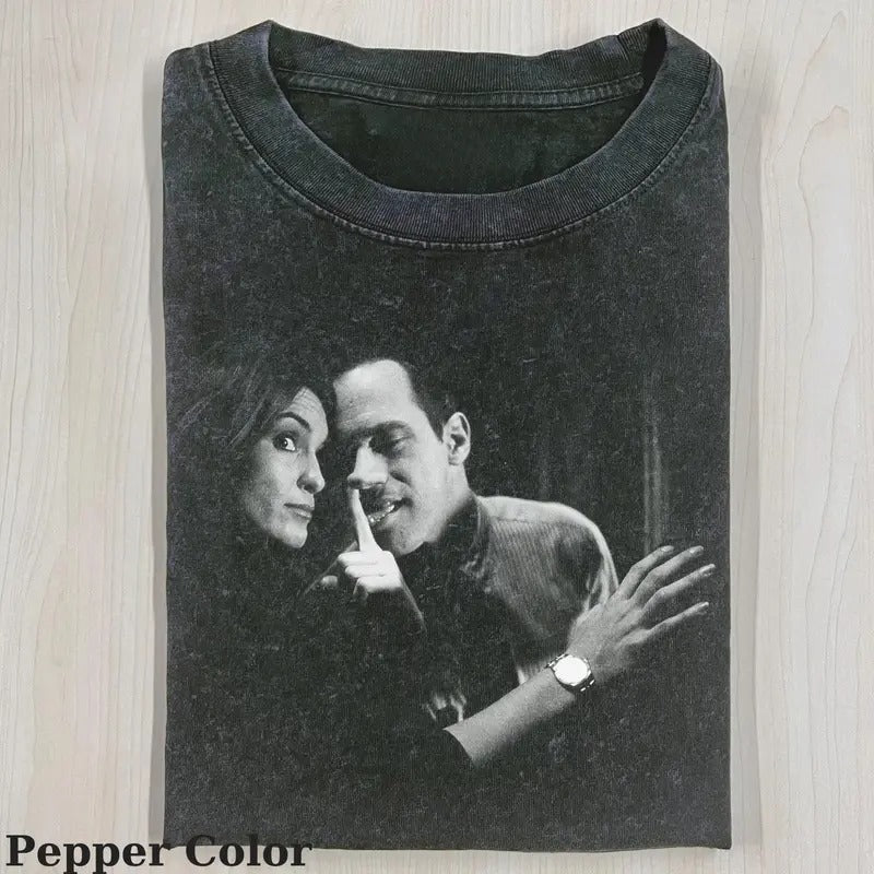 Vintage Elliot Stabler Olivia Benson Elliot Olivia Shirt Law Order SVU Movie Shirt Movie Character Shirt Christopher Meloni Mariska Hargitay T-Shirts