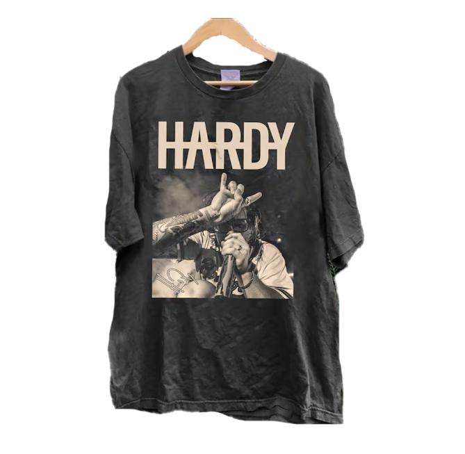 Vintage Hardy Music Tour Quit Fans Country Music Shirt Cotton Fabric T-Shirts