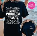 Vintyage Im Problem One Book Didnt Country Music Lover Cotton Fabric T-Shirts