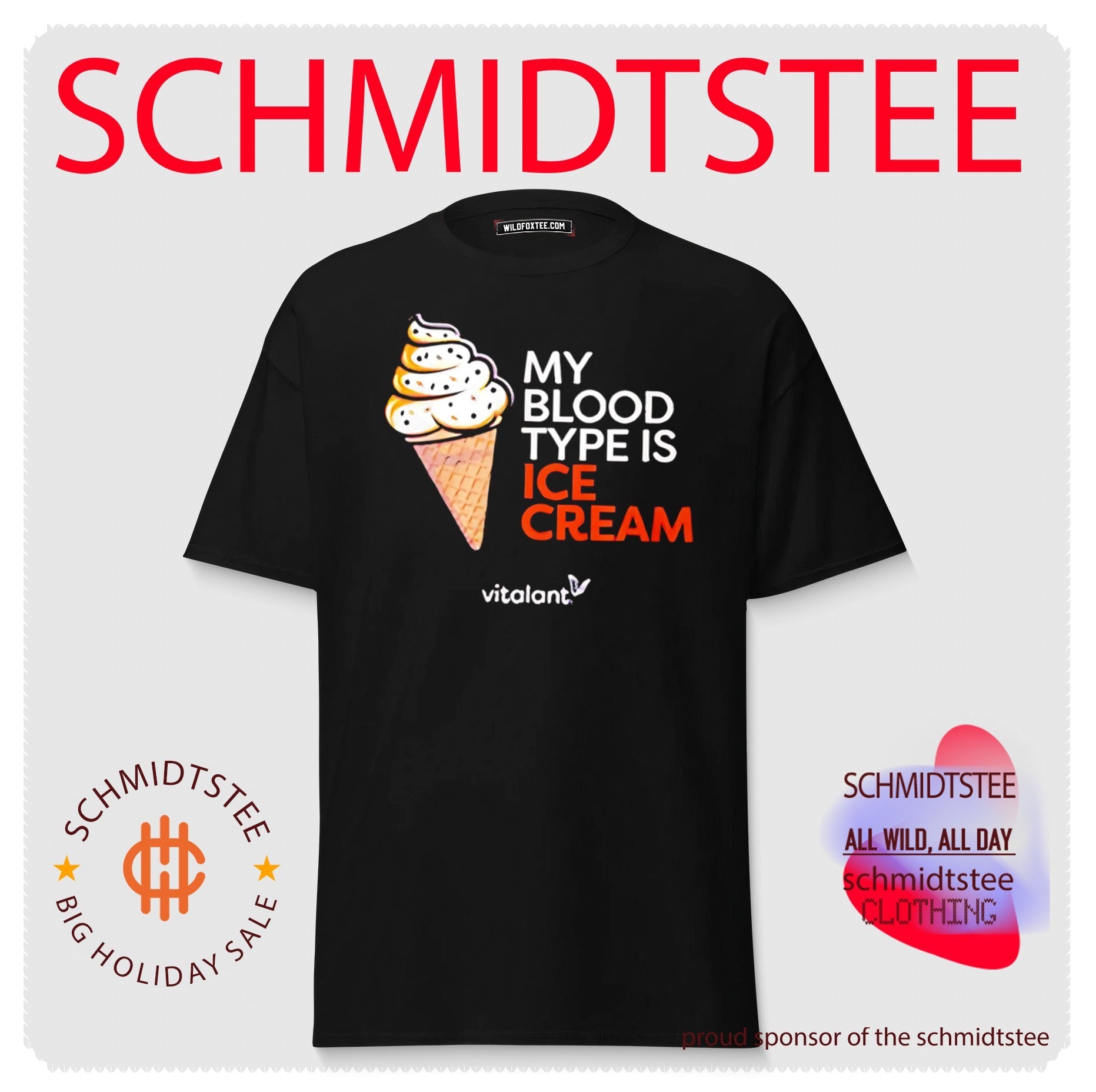Vitalant My Blood Type Is Ice Cream Shirt