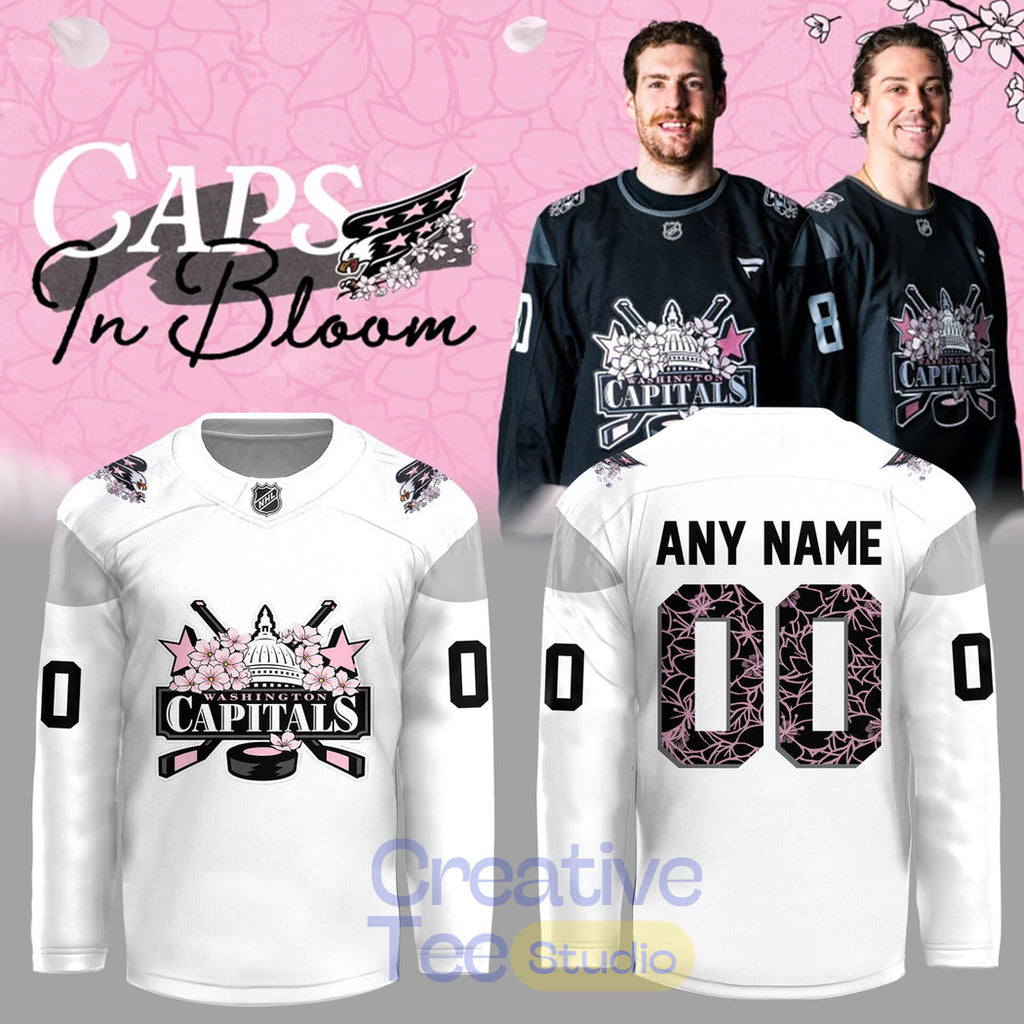 Washington Capitals Cherry Blossom Night Custom Hockey Jersey