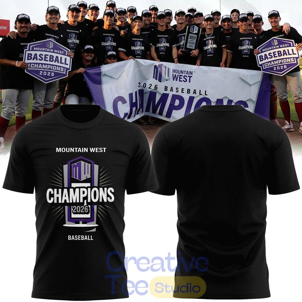 Washington State Cougars 2026 Mountain West Baseball Tournament Champions Tee