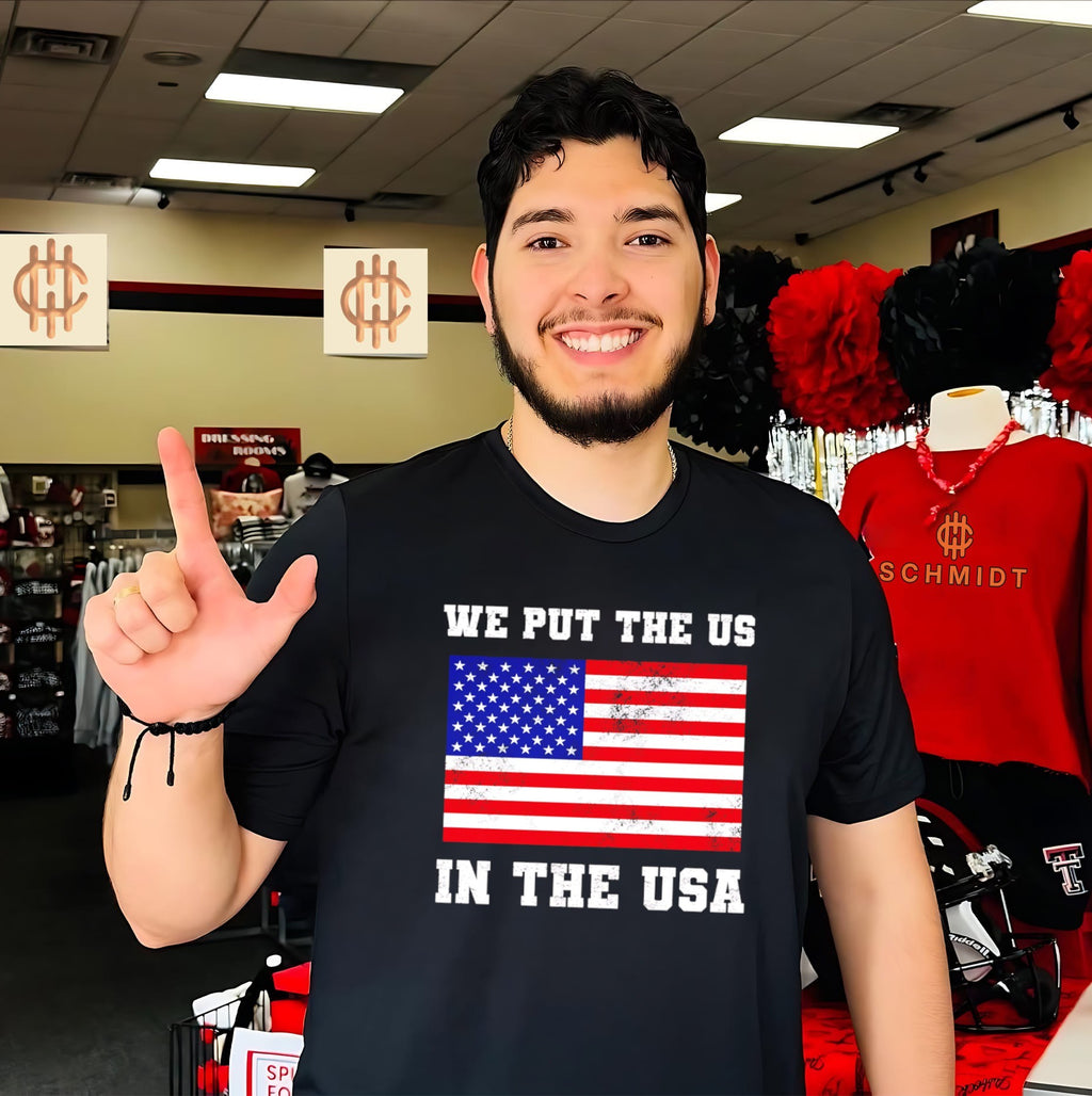 We Put the US in USA American Flag Patriotic shirt