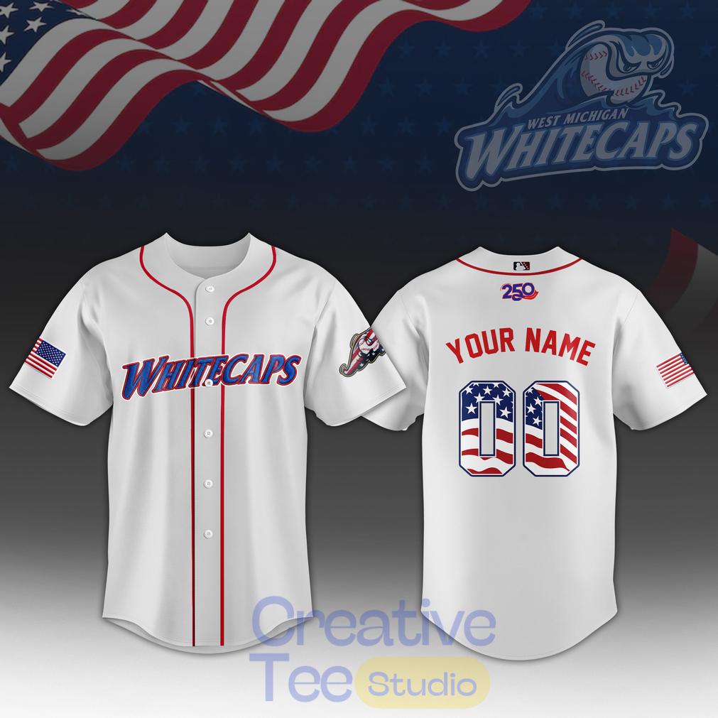 West Michigan Whitecaps 250th Anniversary 4th of July Jersey