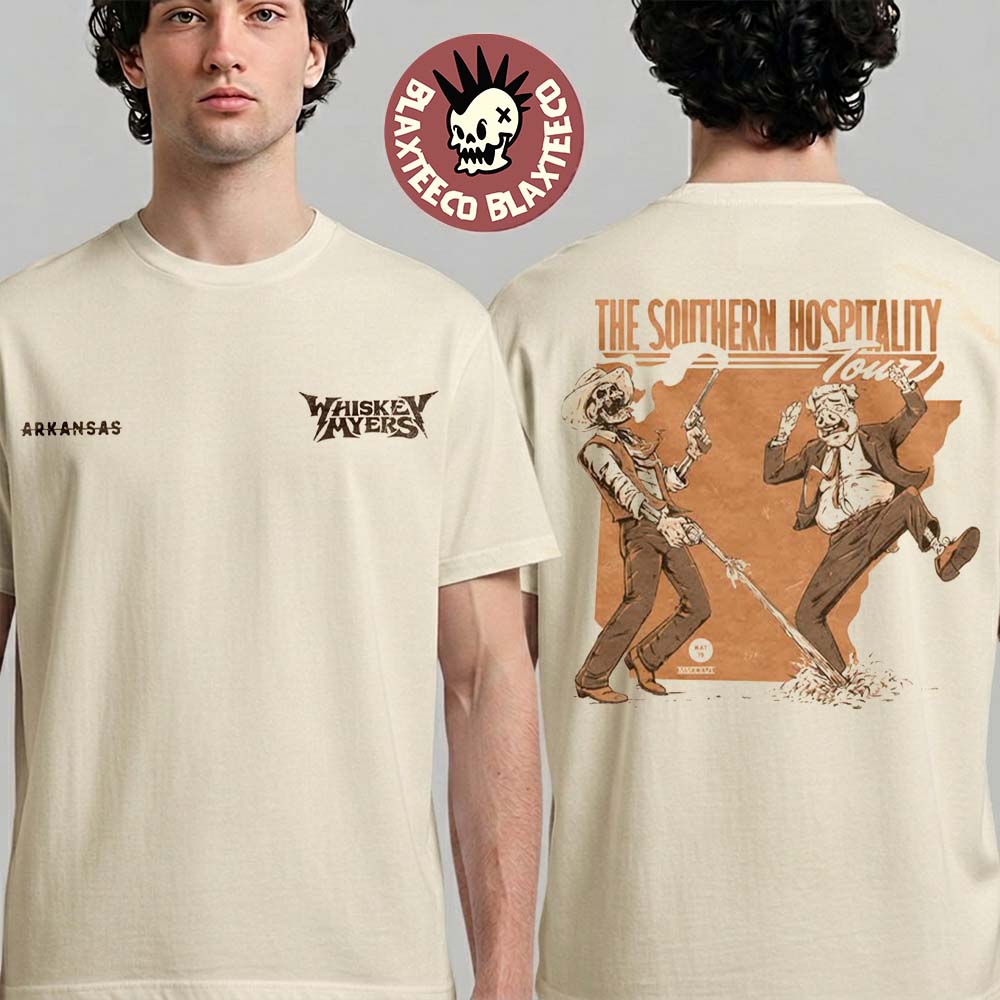 Whishey Myers Arkansas 2026 The Southern Hospitality Tour Merch Tee On May 19 2026 Two Sided T-Shirt