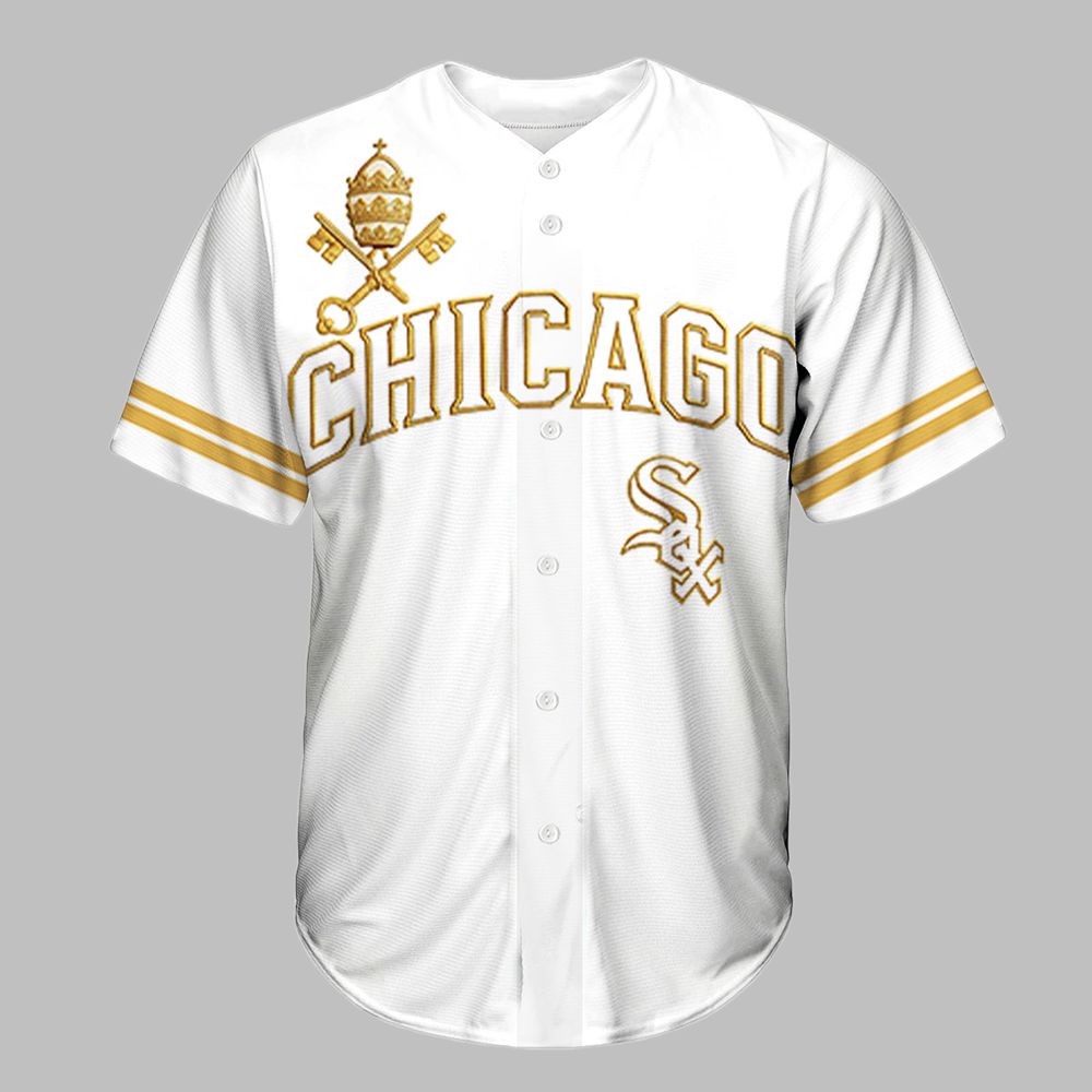 White Sox Pope Leo XIV Baseball Jersey - Grishko.com