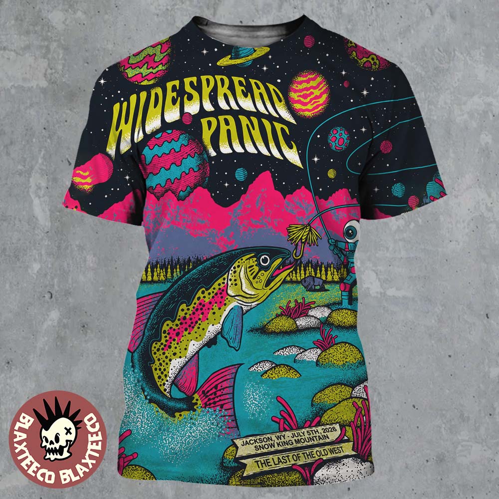 Widespread Panic Jackson Wyoming 2026 Event Poster At Snow King Mountain On July 5 2026 The Last Of The Old West All Over Print Shirt