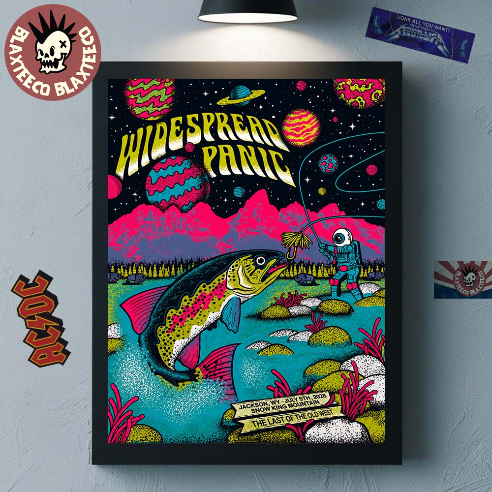 Widespread Panic Jackson Wyoming 2026 Event Poster At Snow King Mountain On July 5 2026 The Last Of The Old West Poster Canvas