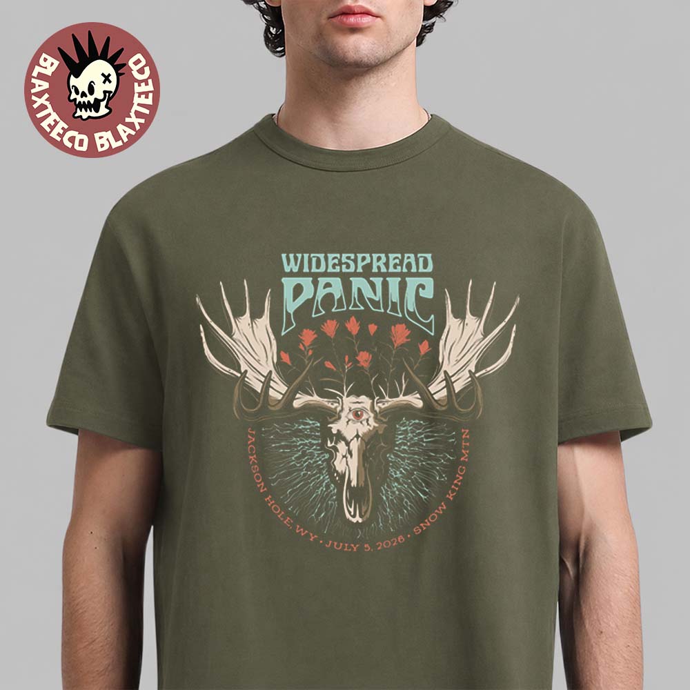 Widespread Panic Jackson Wyoming 2026 Event Tee At Snow King Mountain On July 5 2026 Green T-Shirt